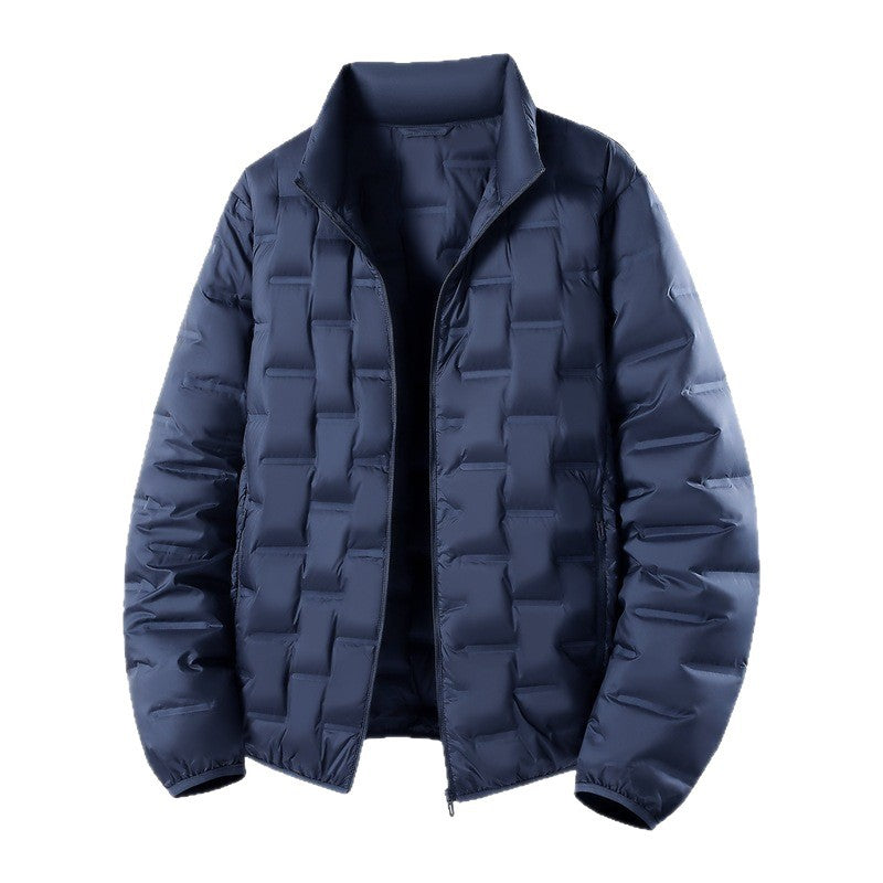 Men's ultralight quilted insulation jacket with stand-up collar and minimalist design Chichicherry