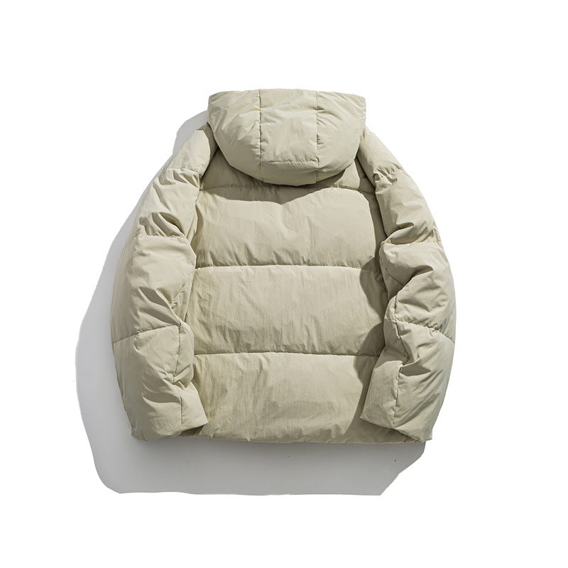 Men's lightly padded hooded jacket with windproof microfiber shell and adjustable drawstring Chichicherry