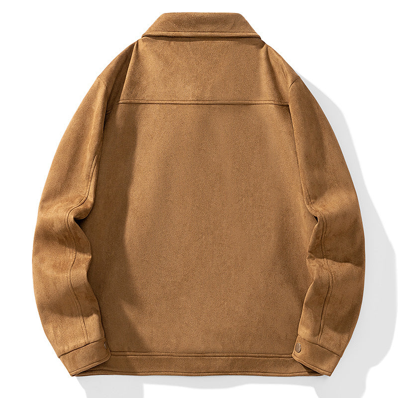 Men's overshirt jacket made of soft wool blend with quilted interior lining and snap button closure Chichicherry