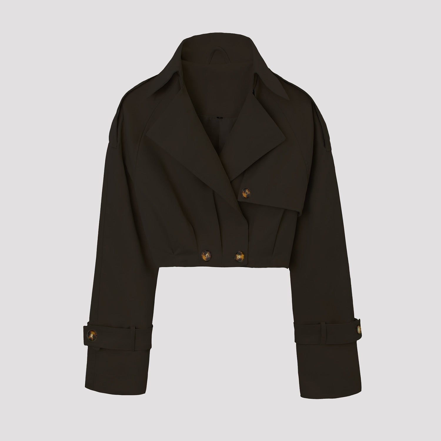 Women's short jacket in trench coat style with wide lapels Chichicherry