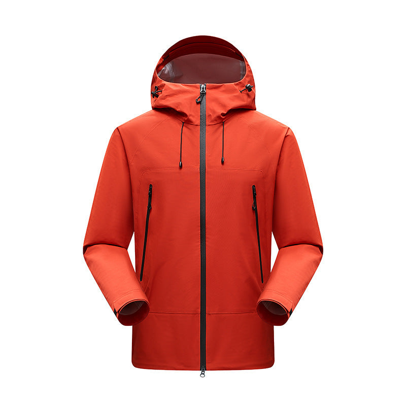 Men's Minimalistic technical three-layer softshell jacket with sealed seams and waterproof front zipper Chichicherry