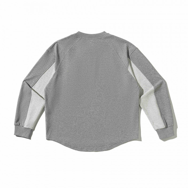 Unisex Oversize Sweatshirt with raglan sleeves, two-tone inserts and utility chest pocket Chichicherry