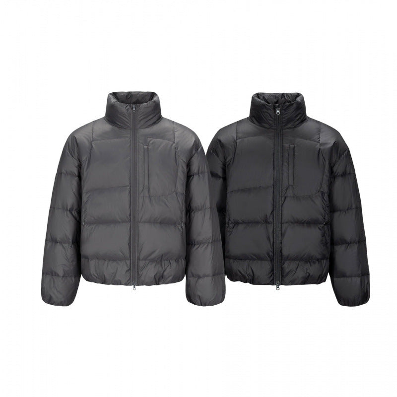 Men's short-cut compact packable puffer jacket with stand-up collar and hidden chest pocket Chichicherry