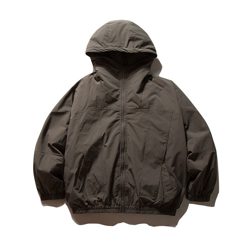 Men's lightweight wind and water-repellent hoodie jacket in boxy oversized cut with elastic cuffs Chichicherry