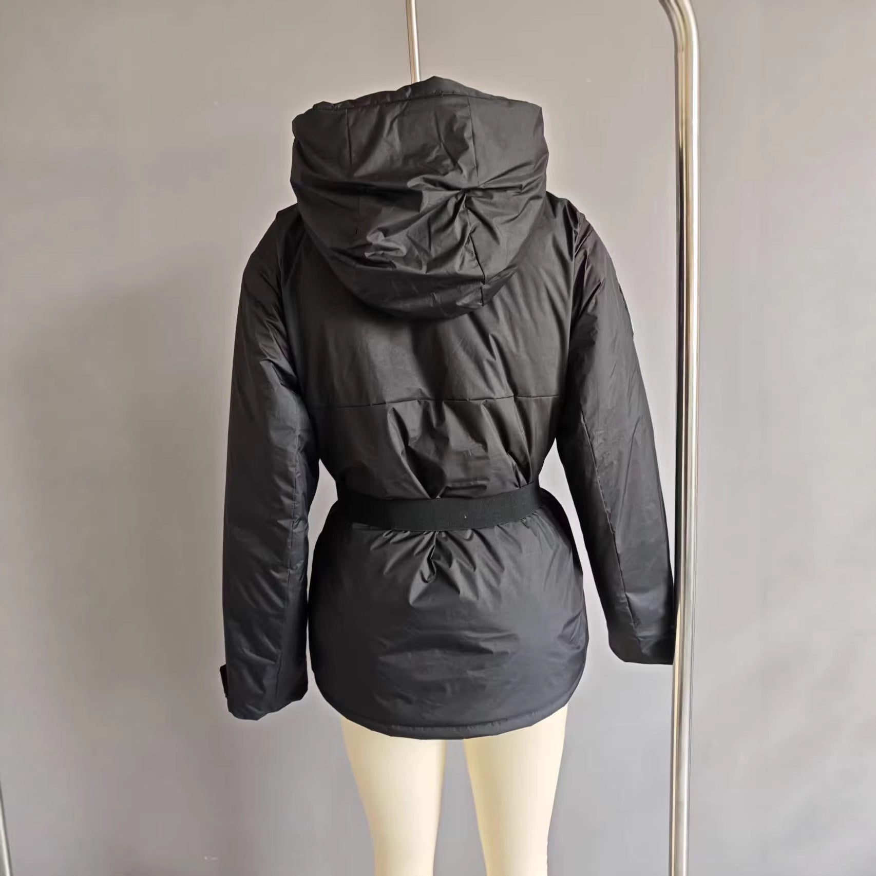 Women's High-Functionality Down-Look Ski Jacket with Waist Belt and Hood Chichicherry