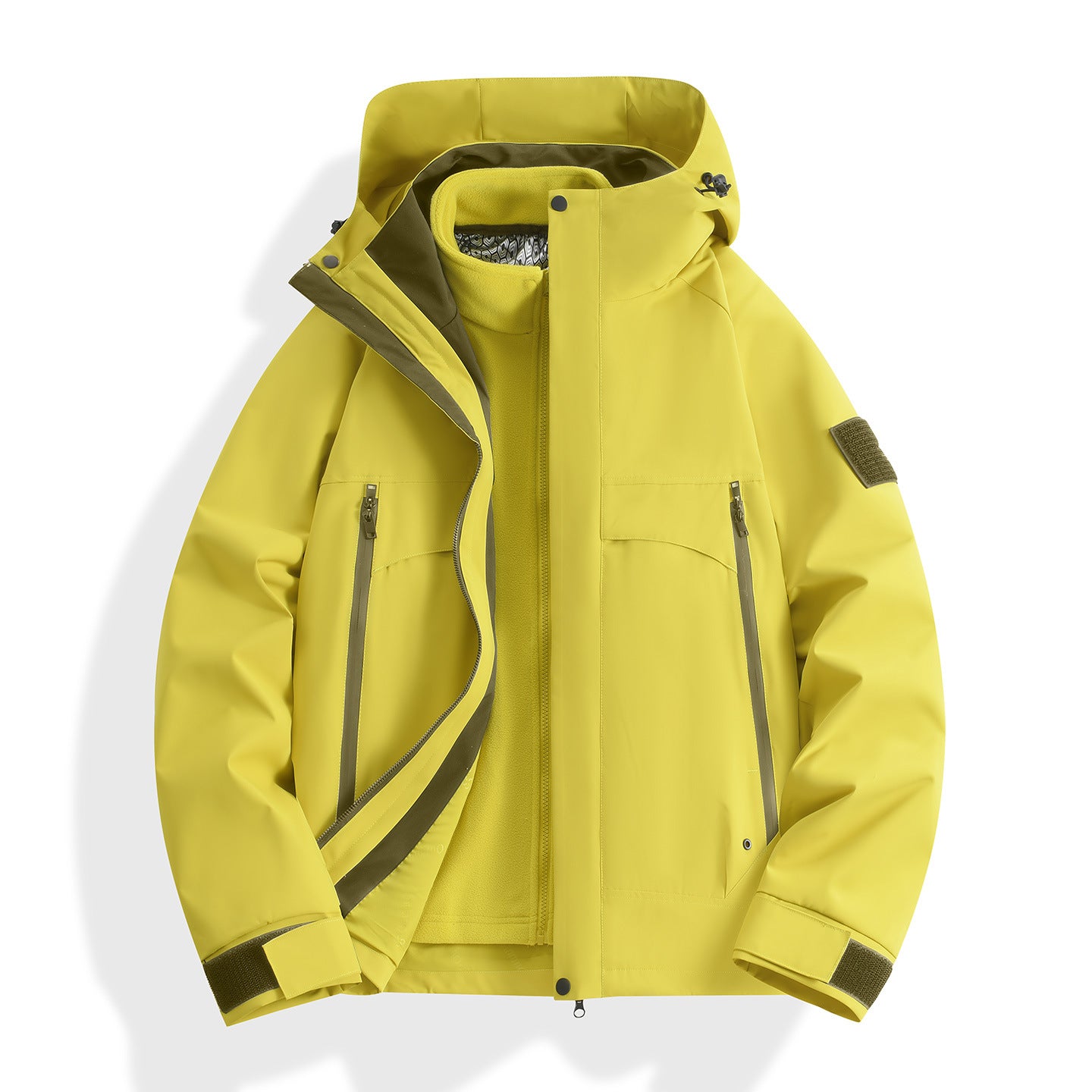 Women's waterproof modular parka with removable fleece inner jacket and technical hood Chichicherry