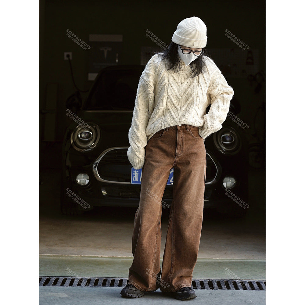 Ladies High-Cut Relaxed Palazzo Jeans made of Denim Chichicherry