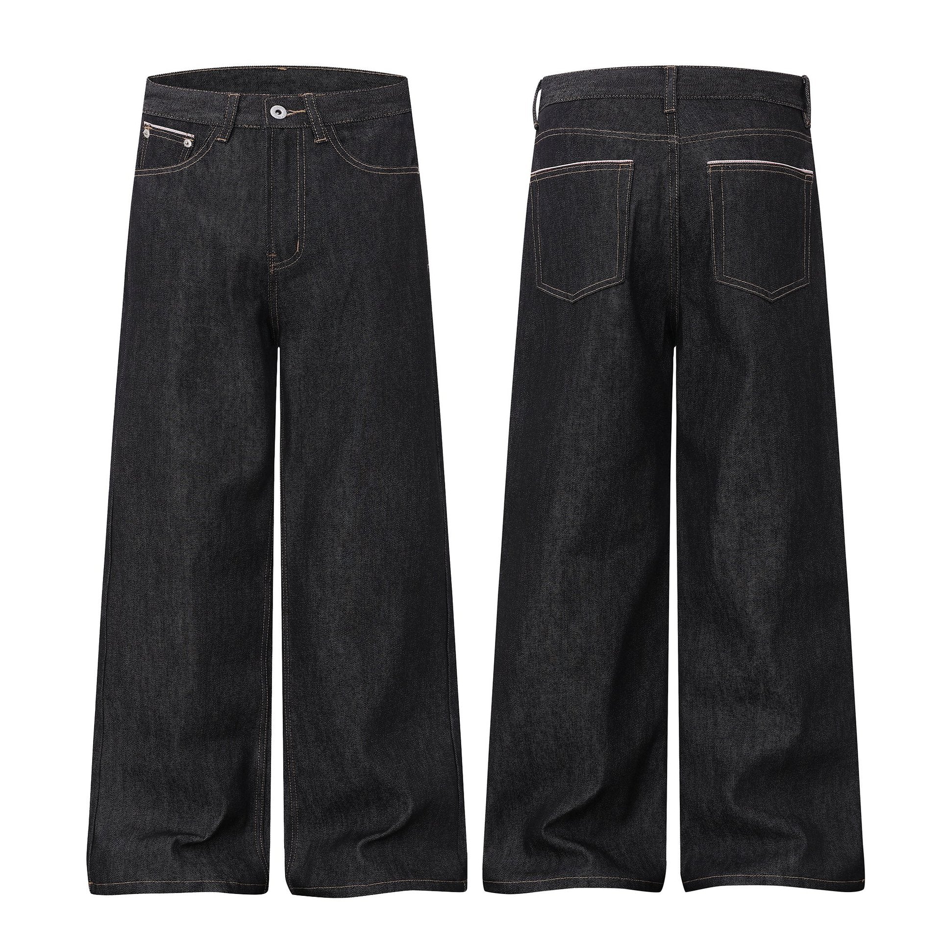 Women Wide Cropped Denim Culotte with High Waist and Classic Pocket Detail Chichicherry