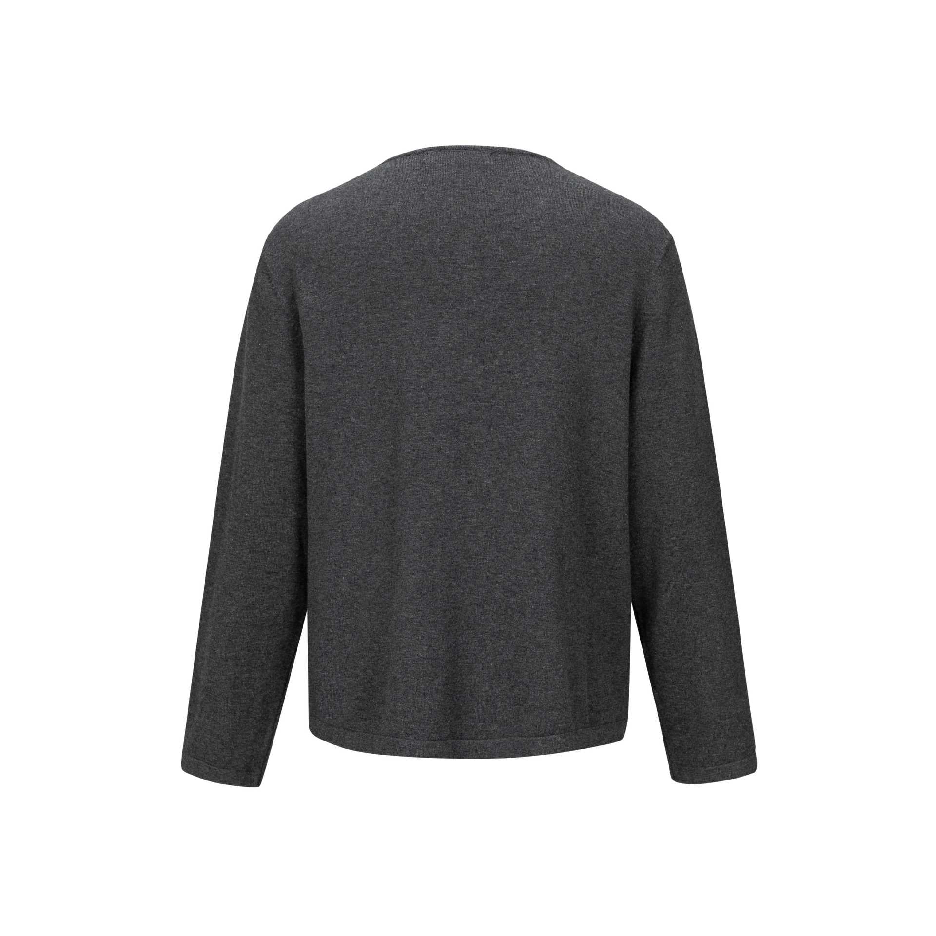 Unisex Minimalist Henley Long Sleeve Shirt made of Thermal Jersey with Button Placket Chichicherry