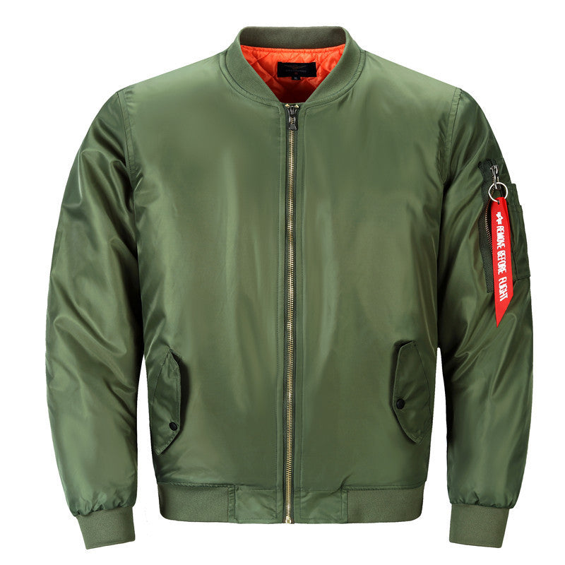 Men's pilot bomber jacket in aviator look with nylon surface and utility arm pocket Chichicherry