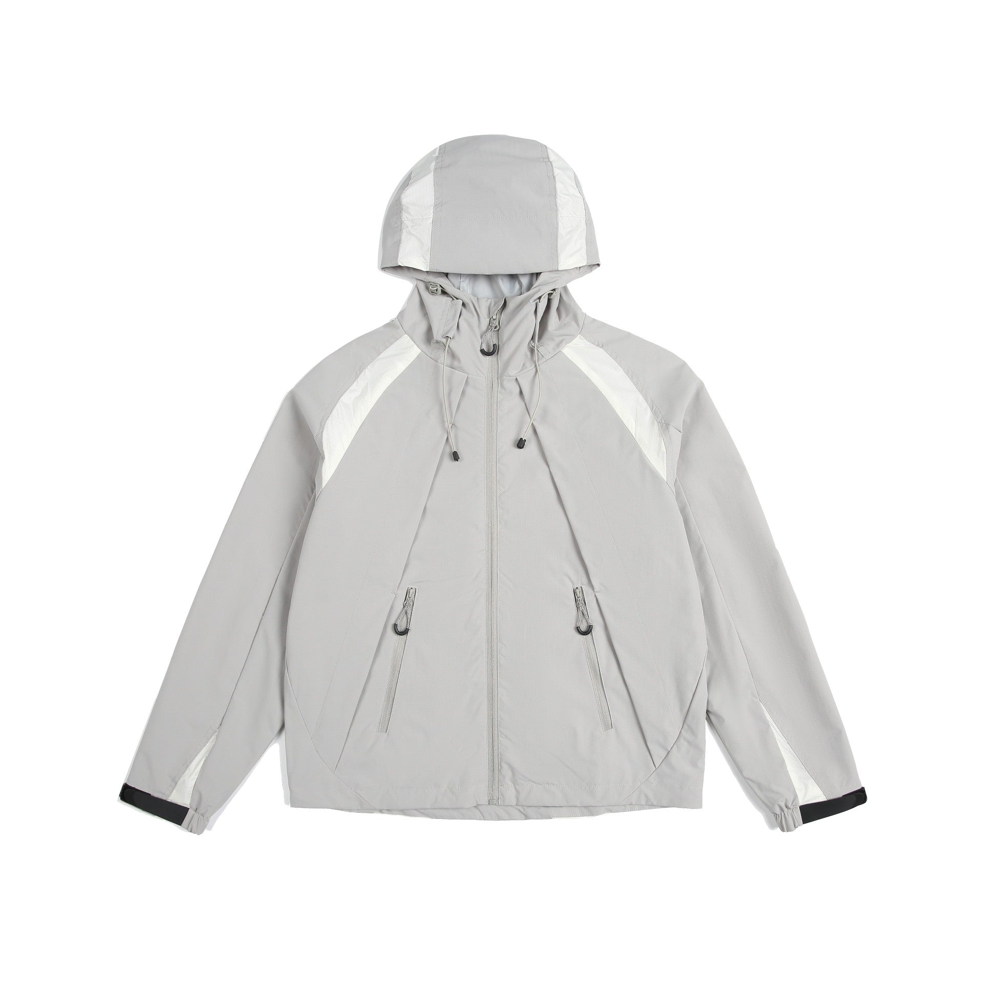 Unisex Lightweight Rain and Softshell Jacket with Hood, Adjustable Hem and Zipper Pockets Chichicherry