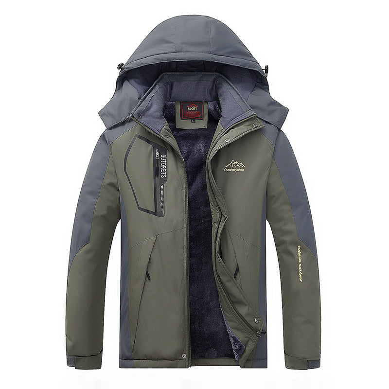 Men's technical outdoor parka with teddy fleece interior lining, welded outer shell and multifunction pockets Chichicherry