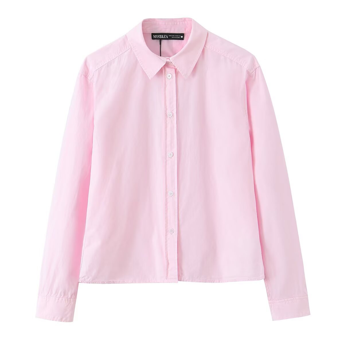 Women Striped Blouse with Western Yoke and Kent Collar Chichicherry