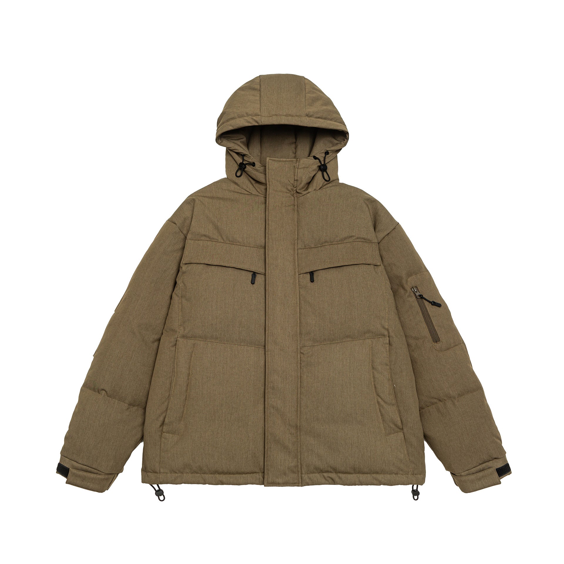 Men's Padded Winter Parka with Hood and Multi-Pockets Chichicherry