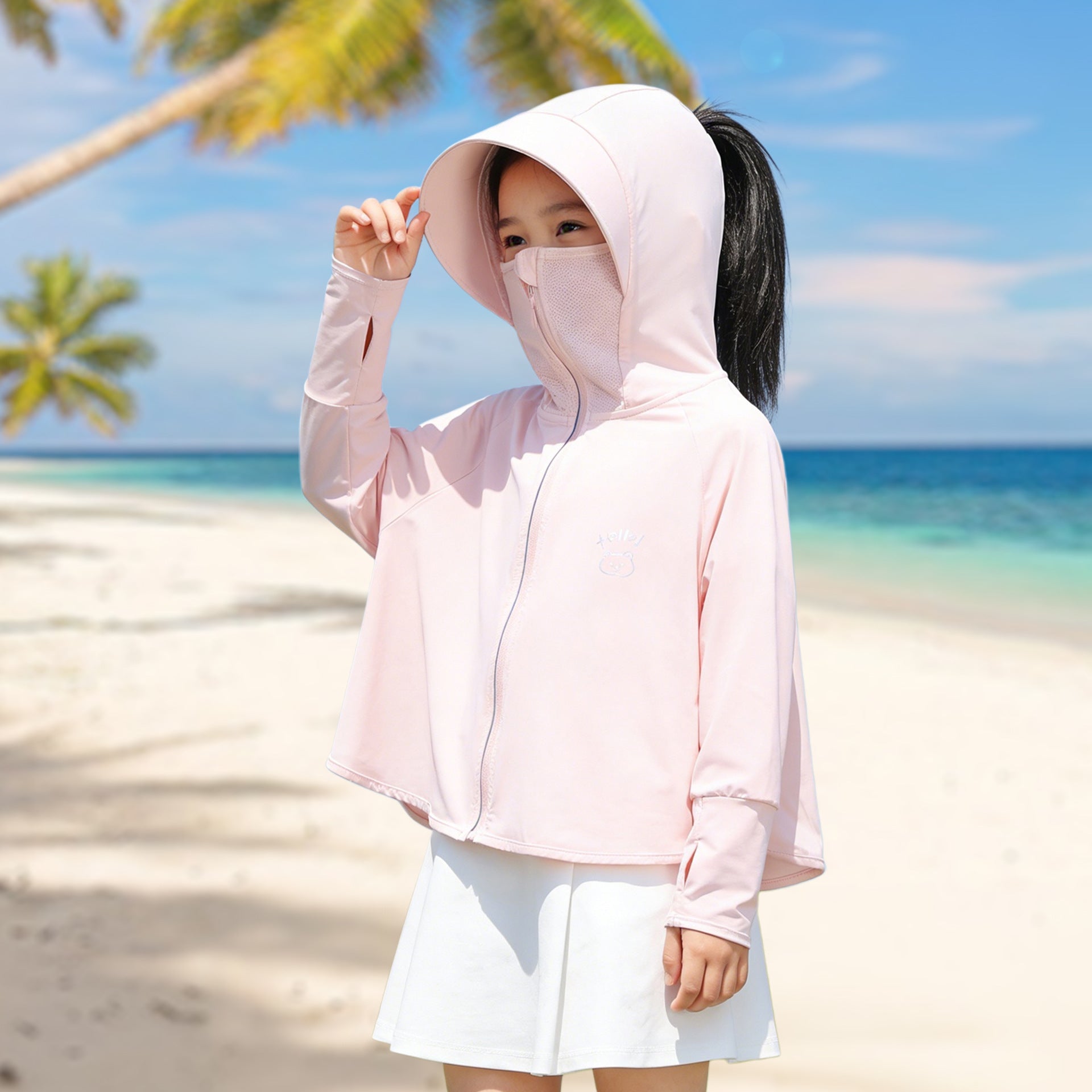 Boys functional jacket with UV protection and hood Chichicherry