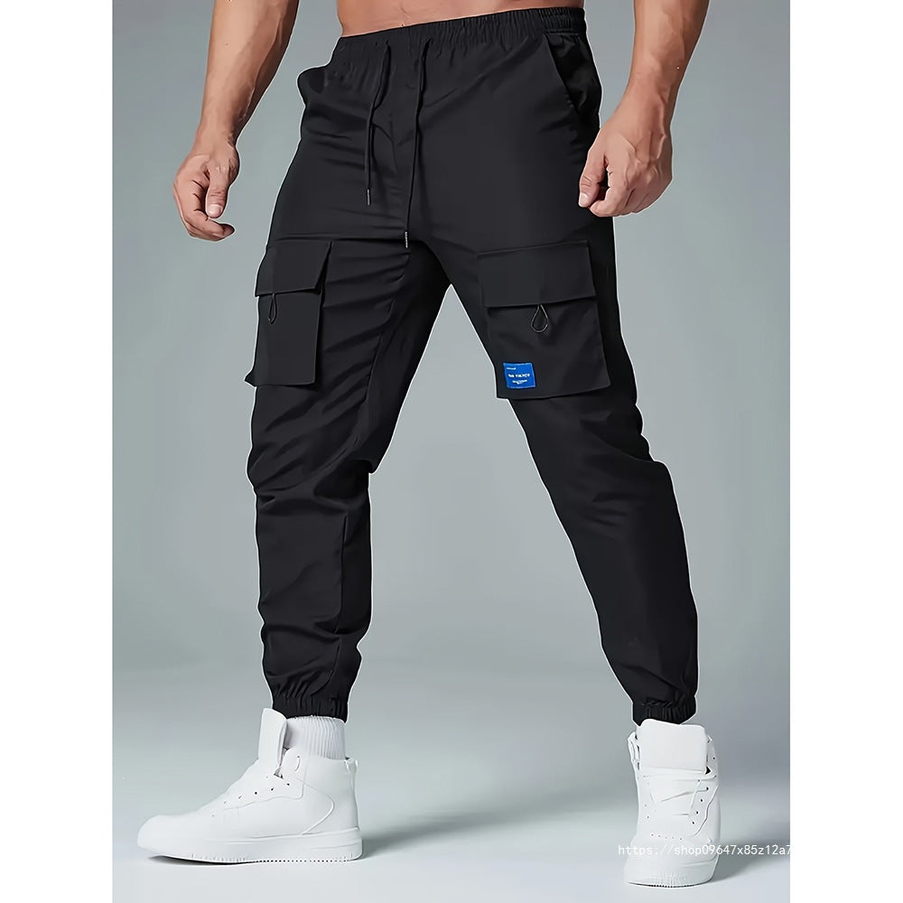 Men's Tapered Cargo Jogger with Elastic Waistband, Drawstring & Multiple Pockets Chichicherry