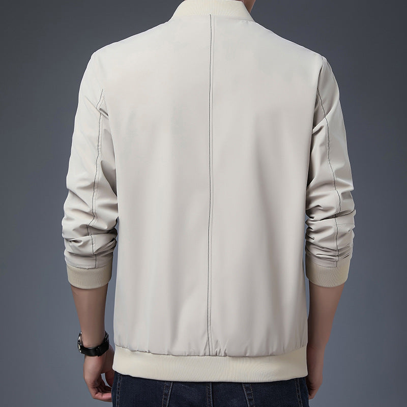 Men's lightweight bomber jacket with contrast seams, zipper and ribbed cuffs Chichicherry