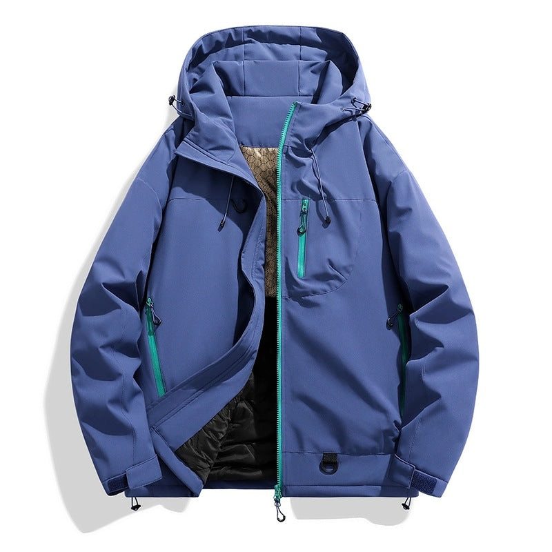 Women's Waterproof Insulated Softshell Thermo Jacket with Hood and Multifunctional Pockets Chichicherry