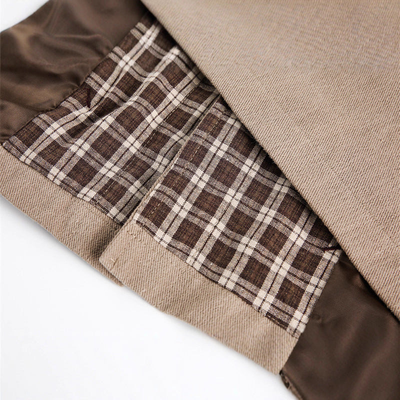 Unisex Overshirt in Utility Workstyle with faux fur collar and large flap pockets Chichicherry