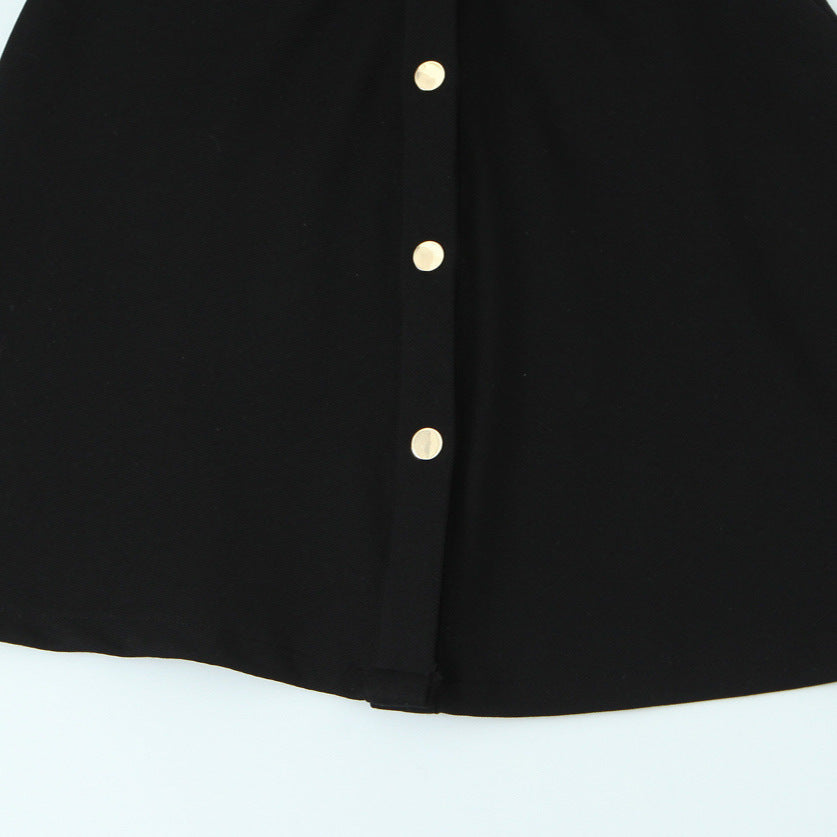 Ladies shirt dress with decorative button placket, breast pockets, and waist gathering Chichicherry