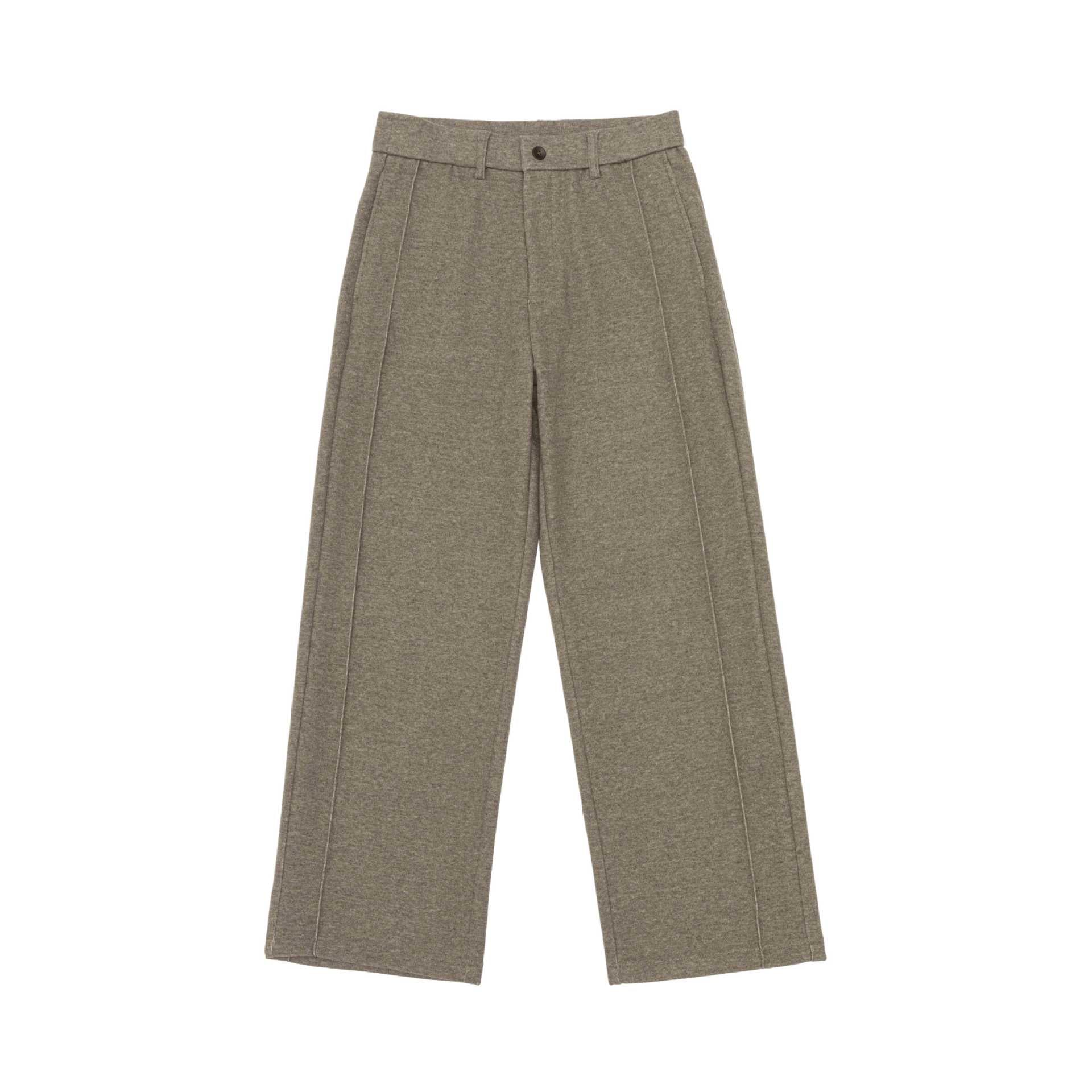 Women's wide pleated trousers made of sweat fabric with a high waist and crease Chichicherry