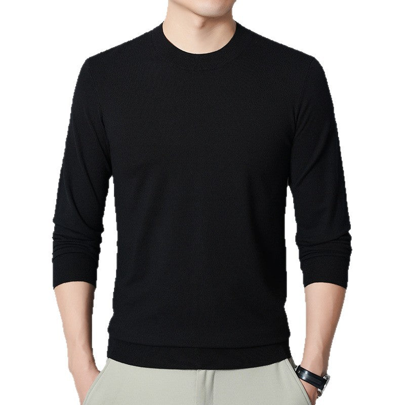 Men's fine round neck sweater made of fine knit with a narrow silhouette Chichicherry