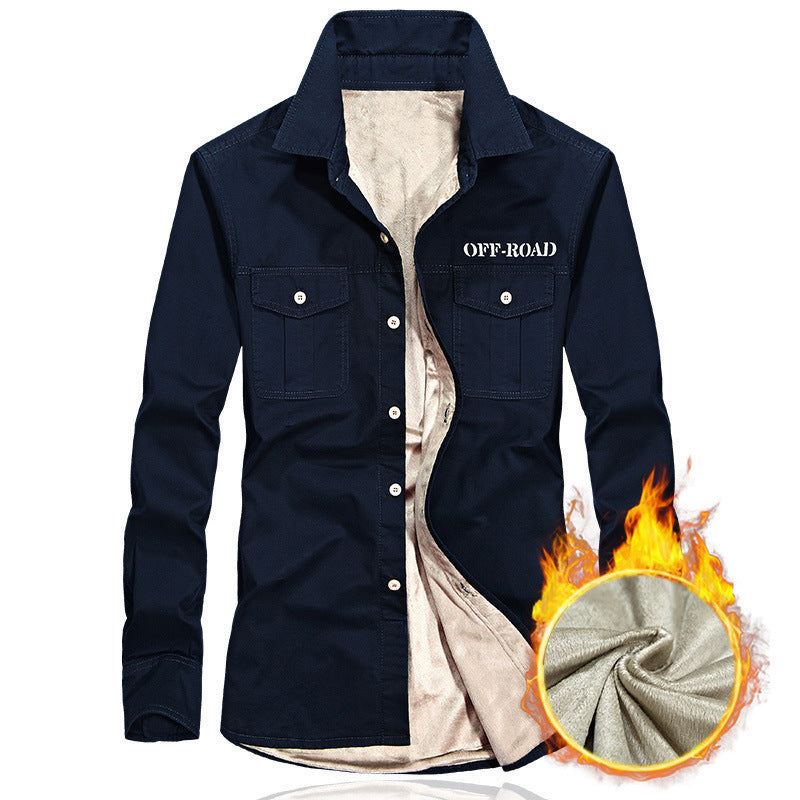 Men's padded utility shirt with chest flap pockets and off-road print Chichicherry