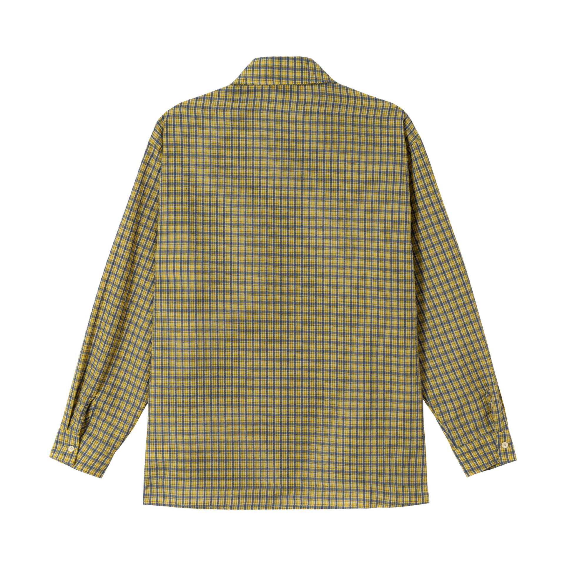 Men's Checked Oversized Cotton Shirt with Kent Collar and Chest Pocket Chichicherry