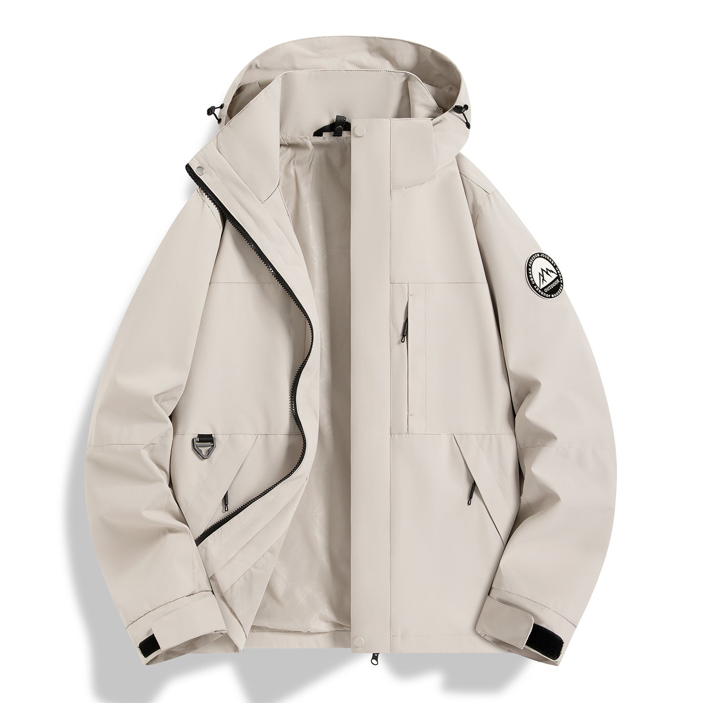 Women's Waterproof Technical Hooded Jacket with Welded Seams and Adjustable Cuffs Chichicherry