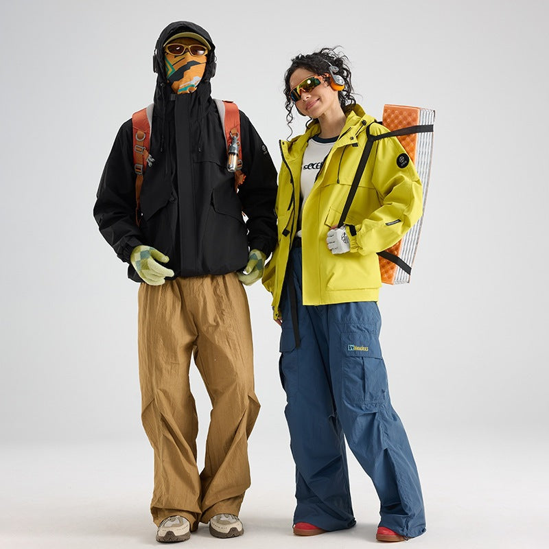 Men's Multifunctional Weatherproof Hybrid Jacket with Mesh Ventilation Concealed Zipper & Utility Pockets Chichicherry