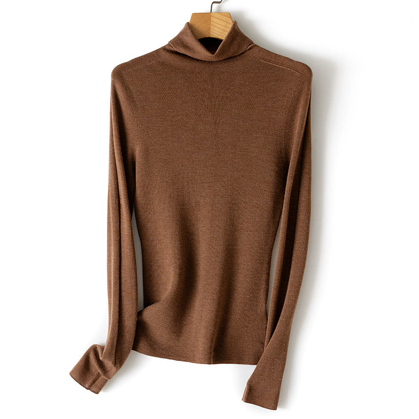 Ladies Fine Turtleneck Sweater made of Stretch Fine Knit with Slim Cut Chichicherry