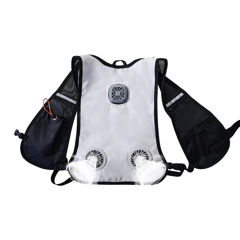 Unisex nan lightweight cooling jacket with integrated fan technology and hood Chichicherry