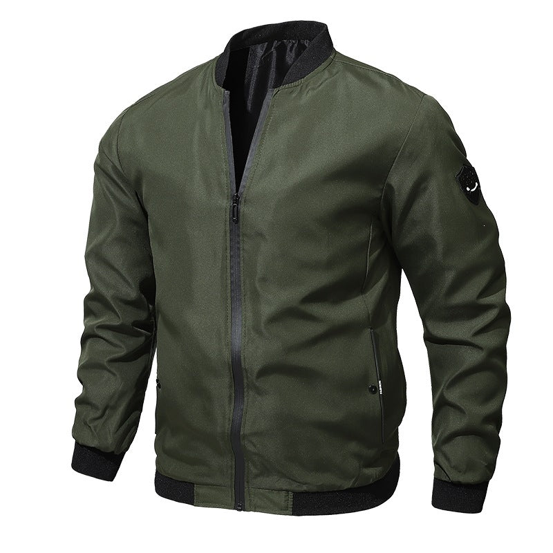 Men's lightweight water-repellent bomber jacket with zipper, ribbed hem & concealed pockets Chichicherry
