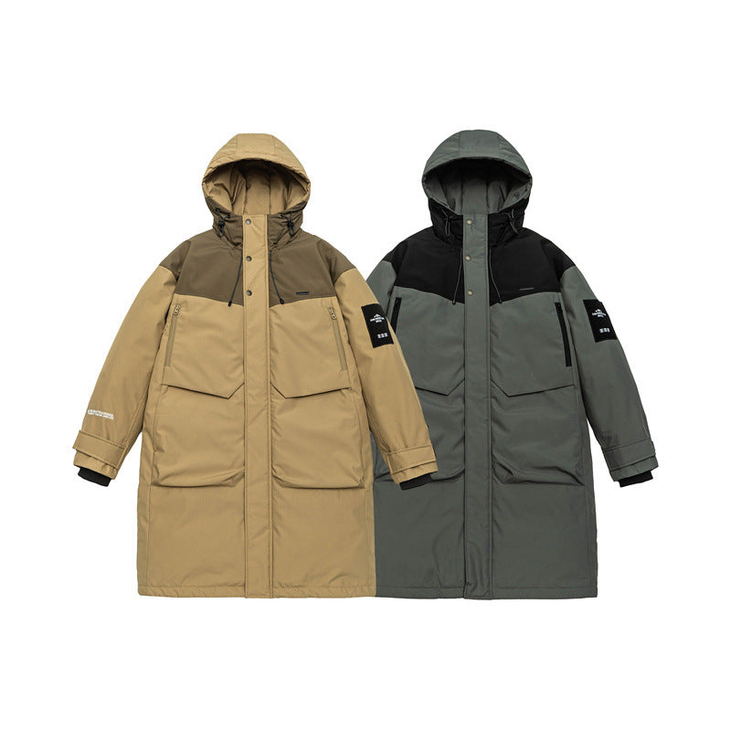 Men's Longer Thermal Parka with Hood and Reinforced Shoulders Chichicherry
