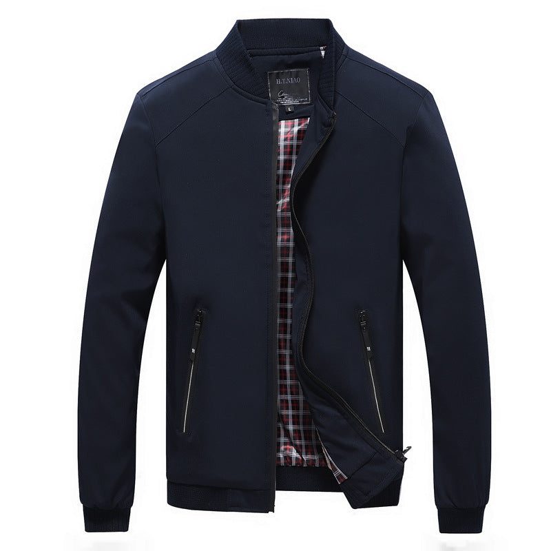 Men's bomber jacket with checked lining, windproof shell and zippered pockets Chichicherry