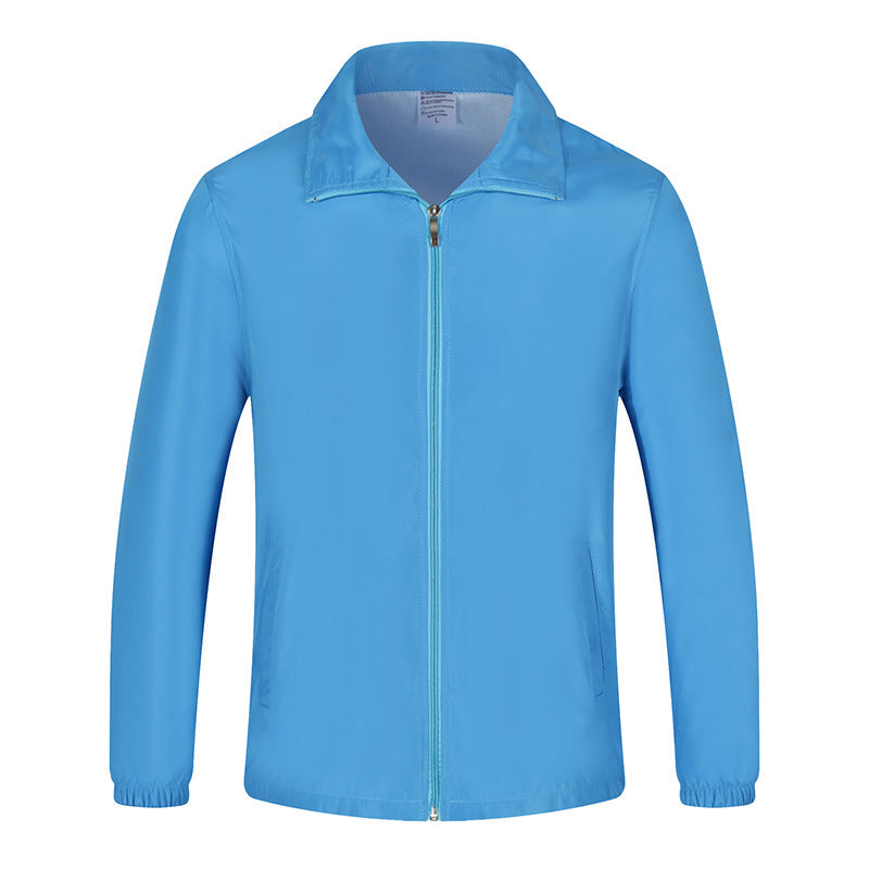 Men's lightweight windproof leisure jacket with full-length zipper & elastic cuffs Chichicherry