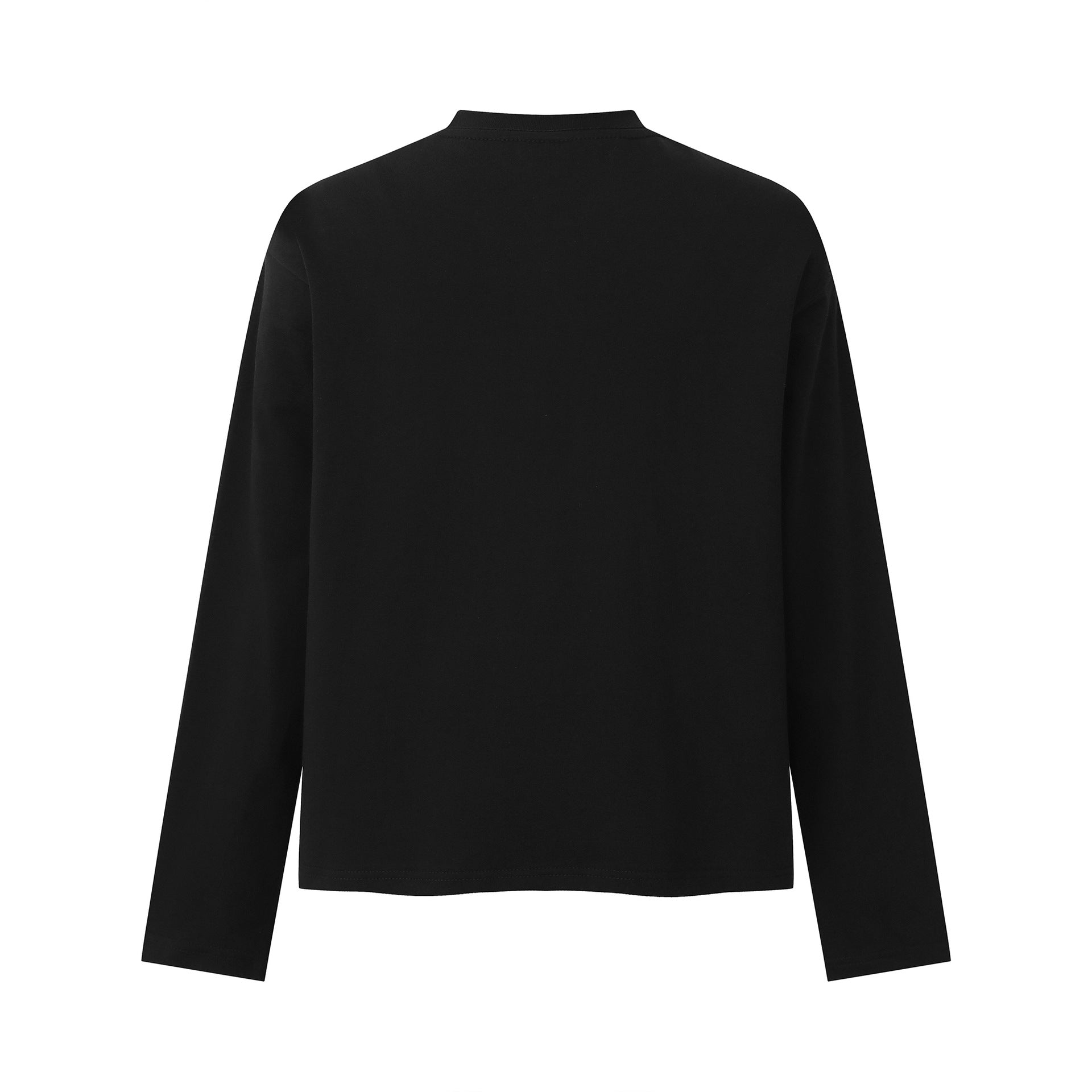 Women's long-sleeve shirt with floral photo print and oversized boxy cut