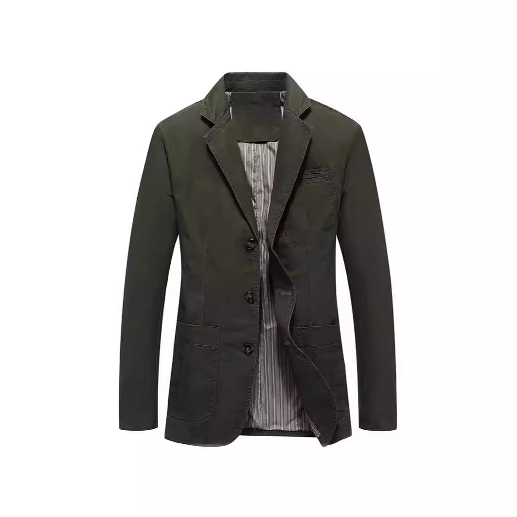 Men's jacket in casual style with three-button front and patch pockets Chichicherry