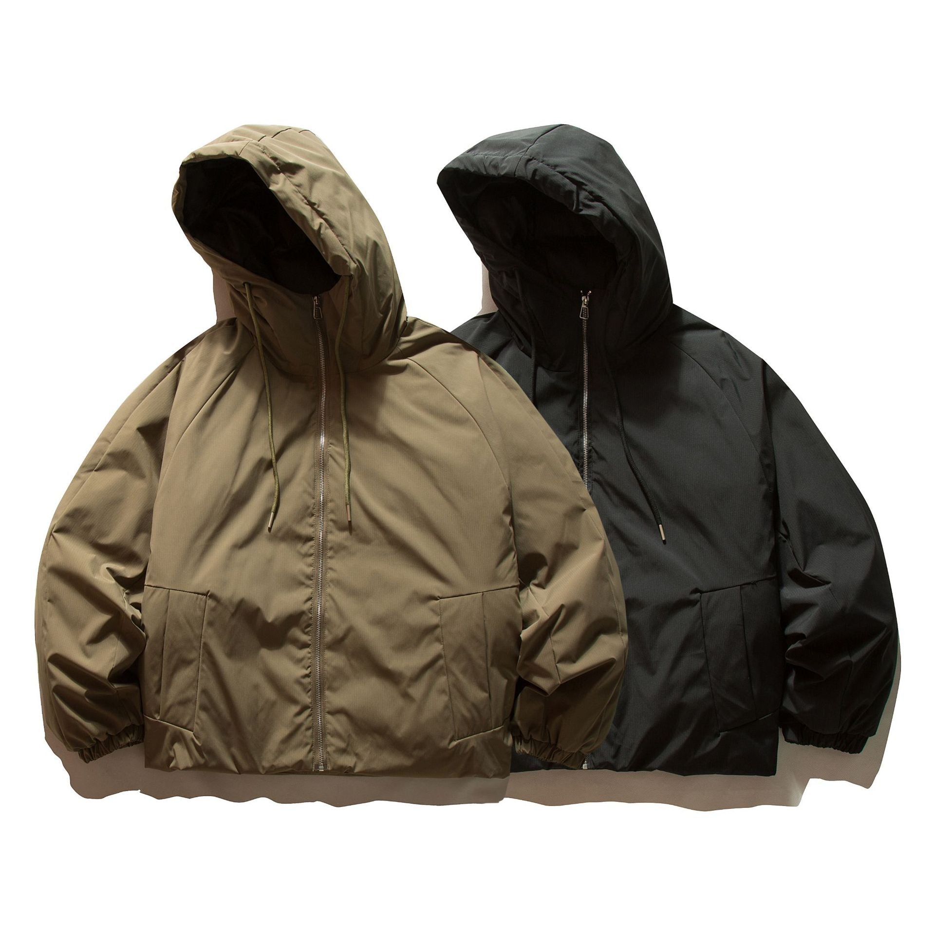 Unisex Boxy quilted hooded jacket with thermal insulation and elastic cuffs Chichicherry