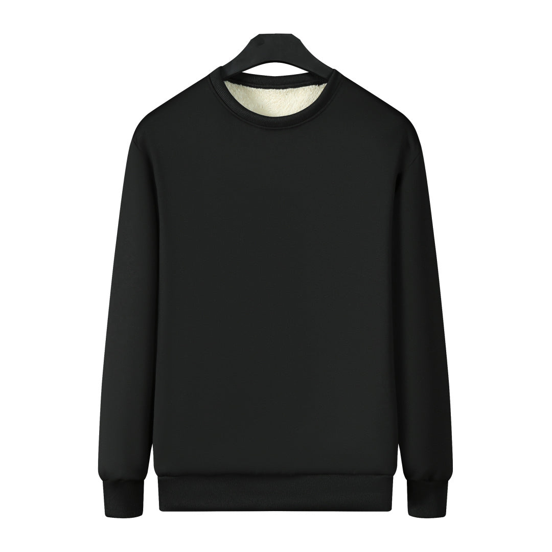 Men's Lined Crew Neck Sweatshirt with Teddy Lining & Ribbed Cuffs Chichicherry
