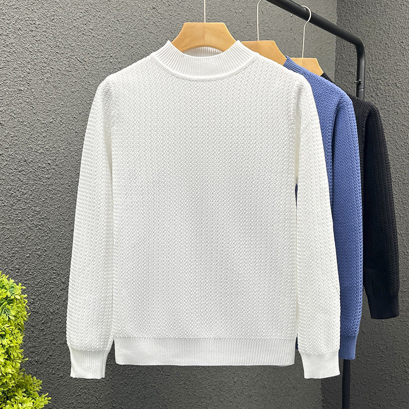 Damen Strukturierter Rollkragenpullover aus feinem Waffelstrick Chichicherry
