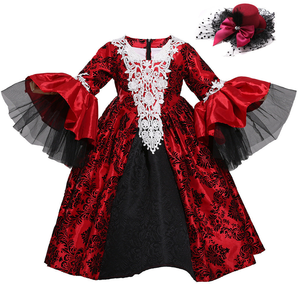 Girls' fairytale ball gown with ruffle details Chichicherry