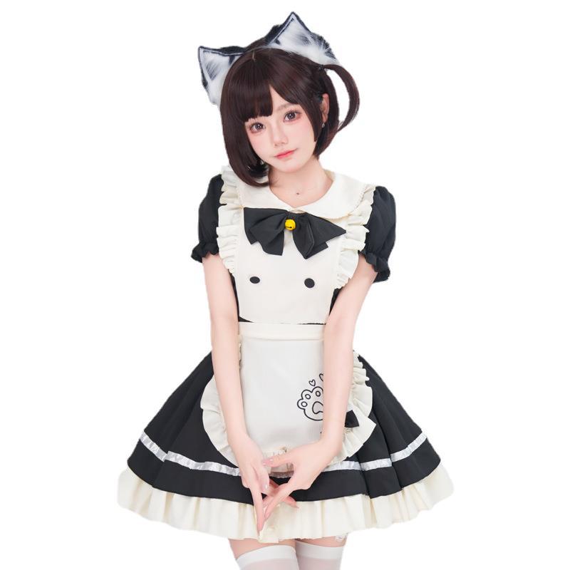 Women playful maid dress with ruffles and apron Chichicherry