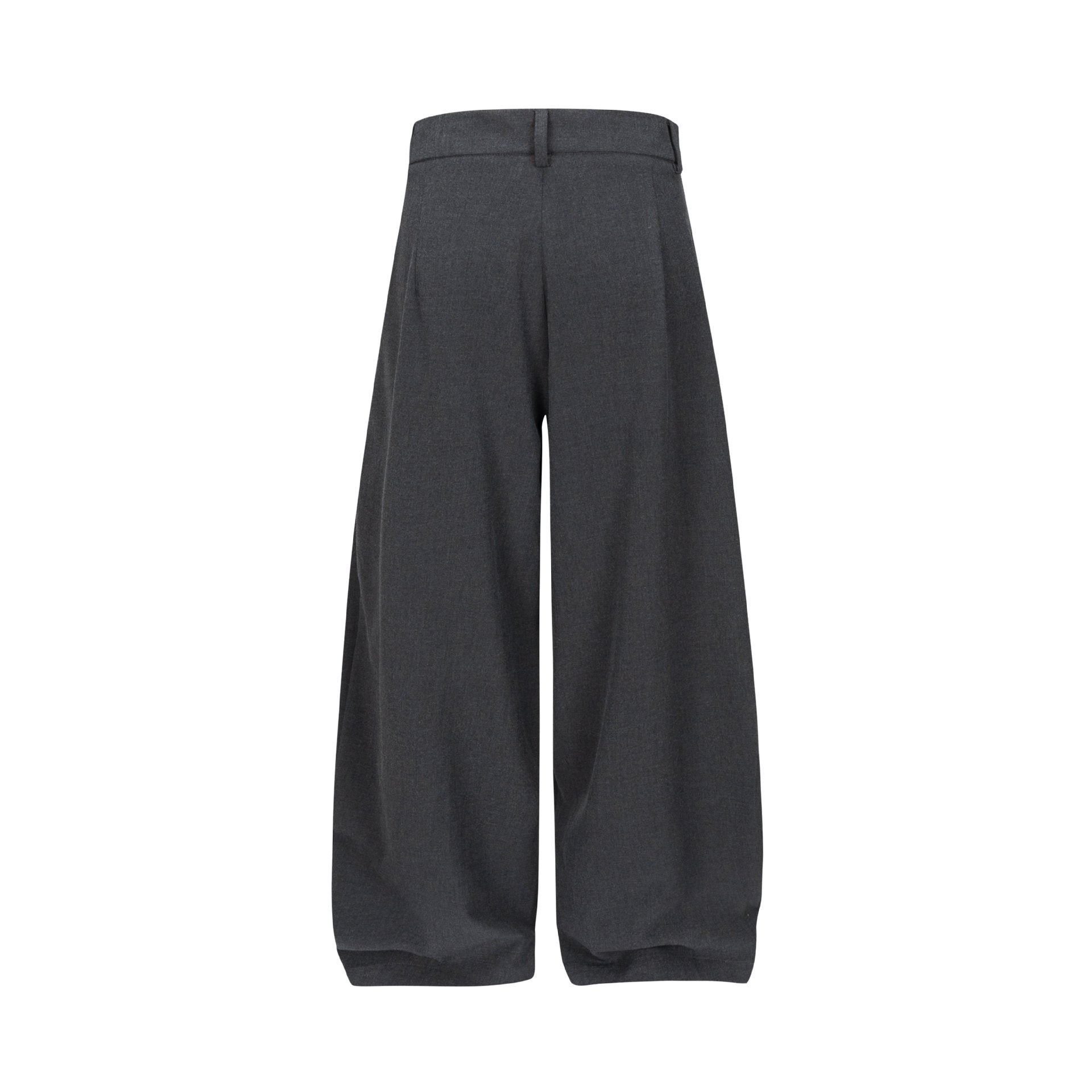 Women High-waisted wide pleated pants with crease and belt loops Chichicherry