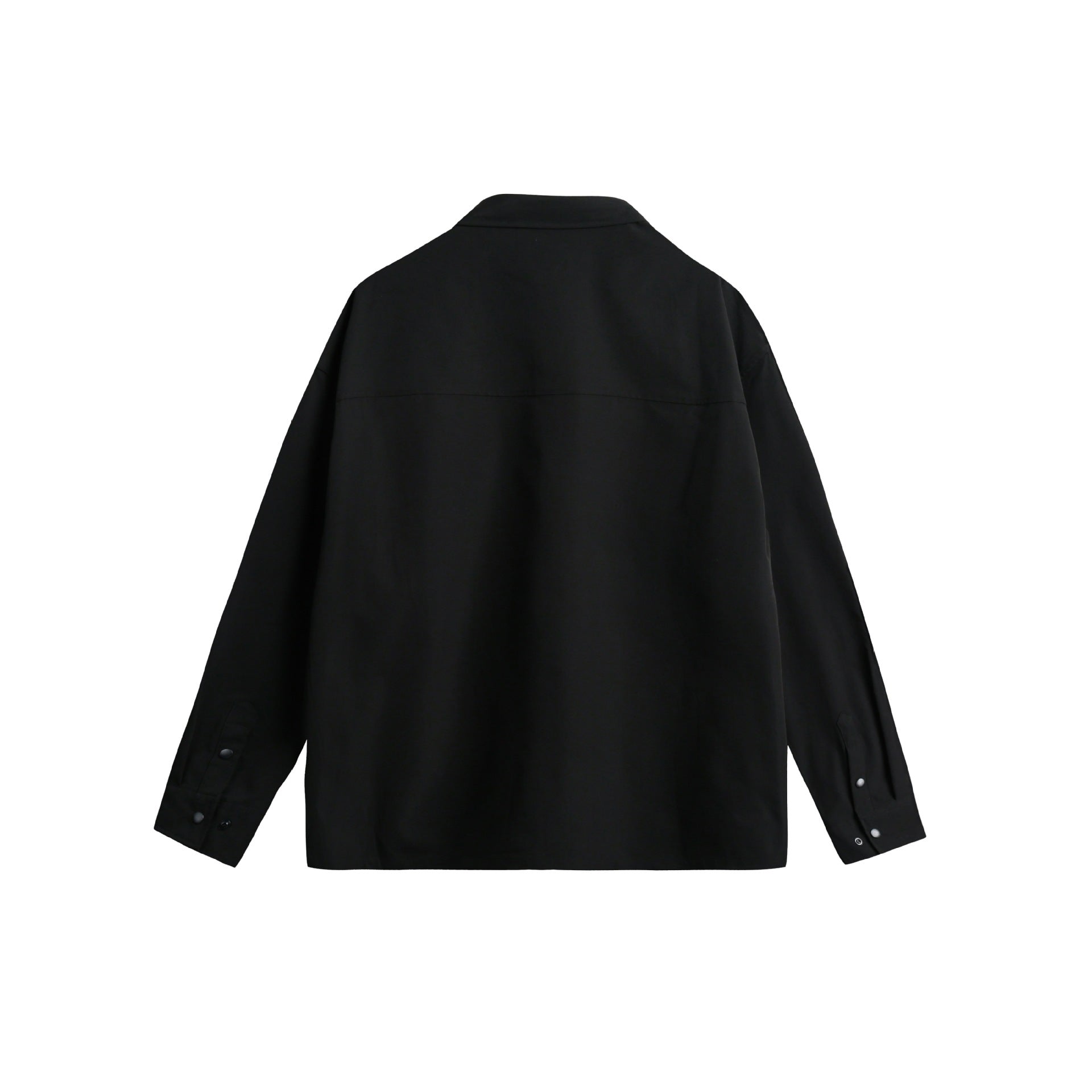 Unisex overshirt jacket in utility style with snap button placket and carabiner detail Chichicherry