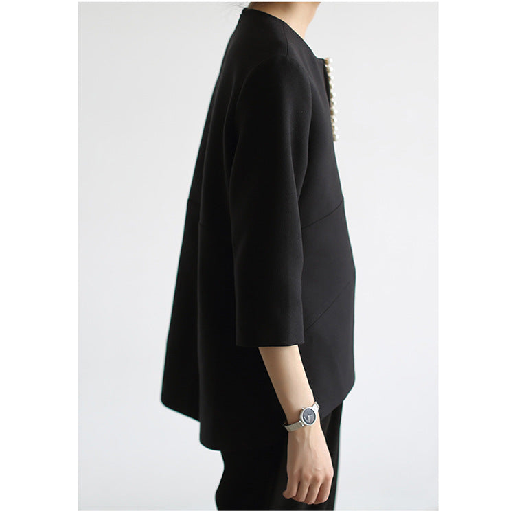 Women's Elegant Blouse with Pearl Details Chichicherry