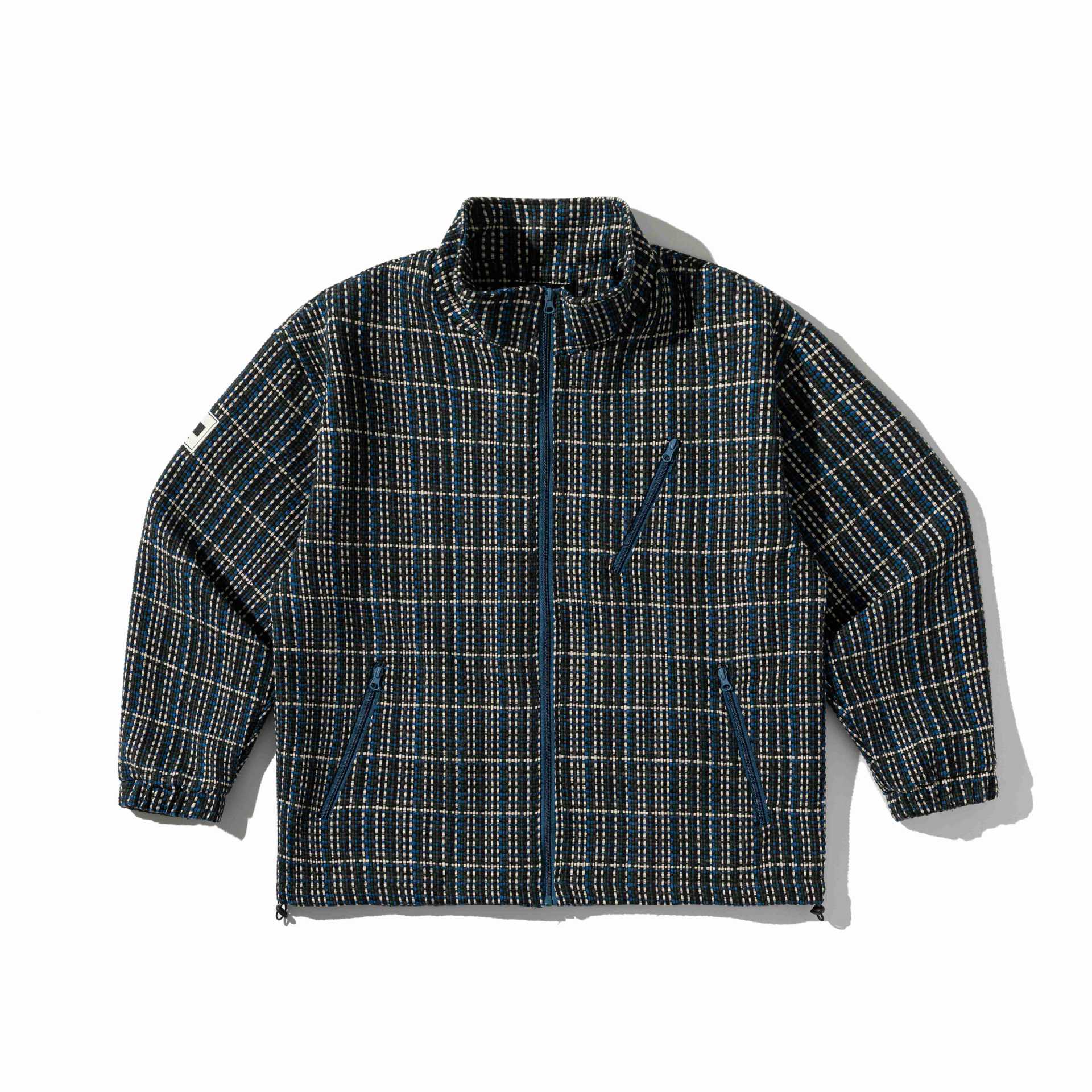 Unisex Castly tailored wool-look field jacket with high stand-up collar and zip pockets Chichicherry