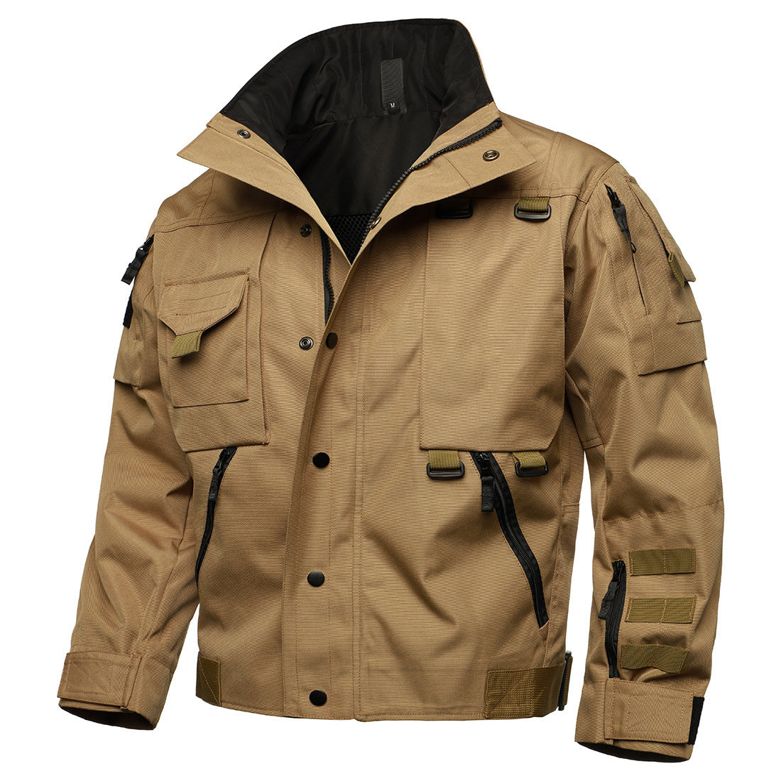 Men's Tactical Field Jacket with Multi-Pockets, Adjustable Cuffs, and Water-Repellent Ripstop Quality Chichicherry