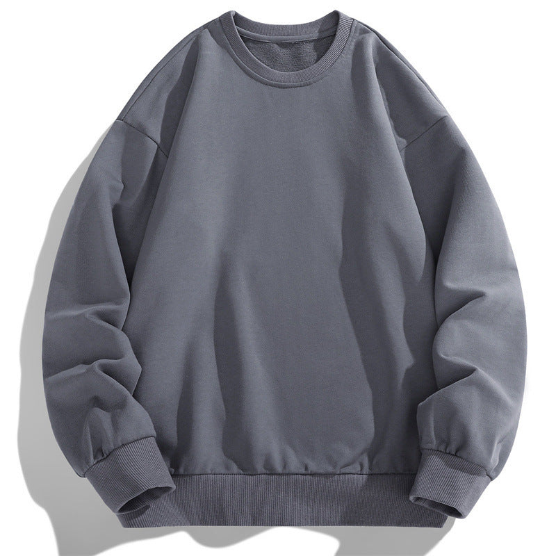 Men's Oversize Crew Neck Sweatshirt with Ribbed Cuffs and Dropped Shoulder Cut Chichicherry