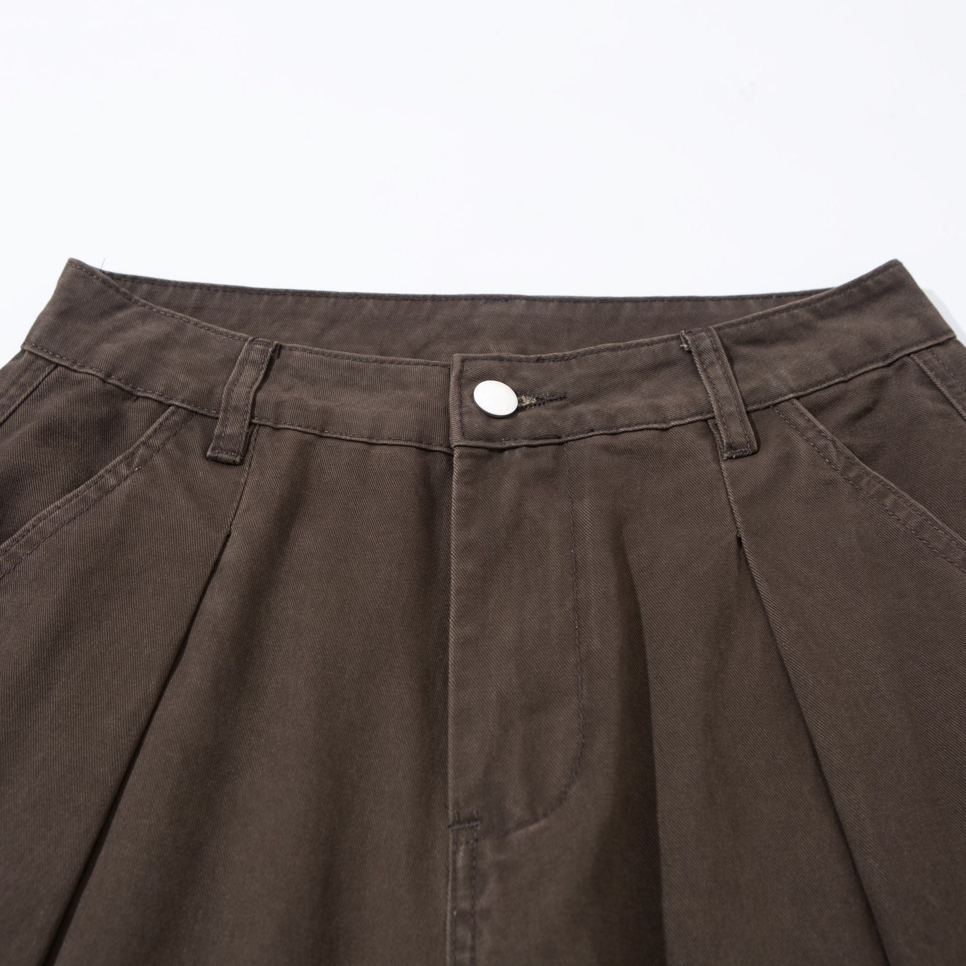 Women High-cut Cargo Culotte in Workwear Look with Box Pleats and Flap Pockets Chichicherry